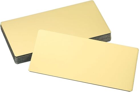 uxcell 12 PCS الأسماء الفارغة الأسماء ، 1.6 × 0.9 "لوحة معدنية محفورة للليزر القوي اللوحة اللوحة الأنيو ألومنيوم مخصصة مخصصة للعلامات DIY ، الذهب in Saudi Arabia