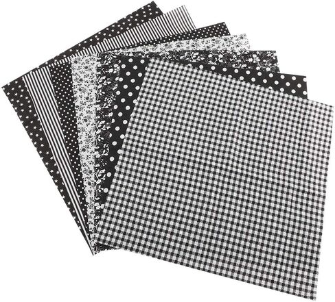 7pcs 5050cm القطن اللحف النسيج DIY متنوع SE المربعات المسبقة ببريكت حزمة الترقيع النسيج المنزل لخياطة اللحف (سلسلة خضراء) in Kuwait