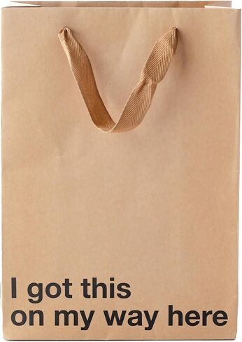 MilkToast Brands Funny Gift Bag 11 x 8 x 4 inch – Brown Kraft Paper Bag with 'I tried' Print – Gag Gift Wrap for Birthdays, Holidays, Office Parties – Party Gift Wrap for Mother's Day, Father's Day in Kuwait
