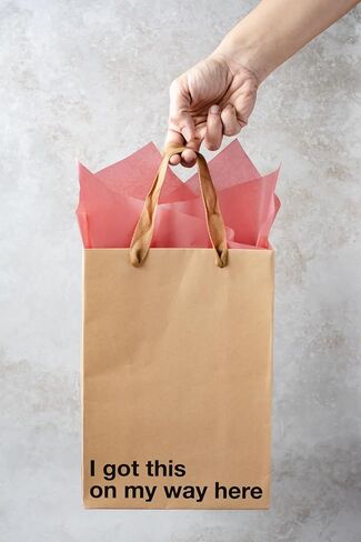 MilkToast Brands Funny Gift Bag 11 x 8 x 4 inch – Brown Kraft Paper Bag with 'I tried' Print – Gag Gift Wrap for Birthdays, Holidays, Office Parties – Party Gift Wrap for Mother's Day, Father's Day in Kuwait