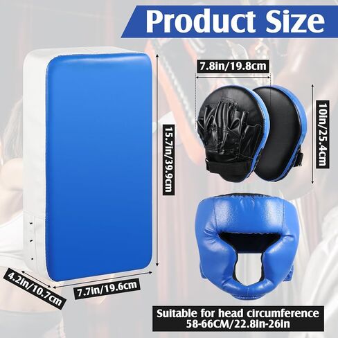 مجموعة قفازات الملاكمة 10 في 1، قفازات الملاكمة، وسادات التركيز، قفازات الملاكمة، سلامة رأس الحرس، سوار معصم للأطفال البالغين للملاكمة، الكيك بوكسينغ، الكاراتيه، الملاكمة التايلاندية، تدريب الفنون القتالية المختلطة in Kuwait