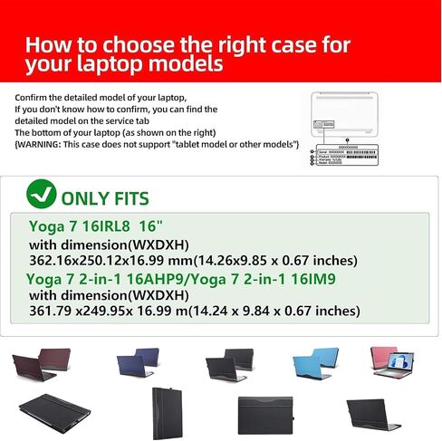 حقيبة كمبيوتر محمول لجهاز 2023 Yoga 7i مقاس 16 بوصة /15z-ds100/15-cn/15-dr1007TX/15-cp0053cl /15.6 بوصة حقيبة كمبيوتر محمول قابلة للفصل (15.6 بوصة، رمادي) in Kuwait