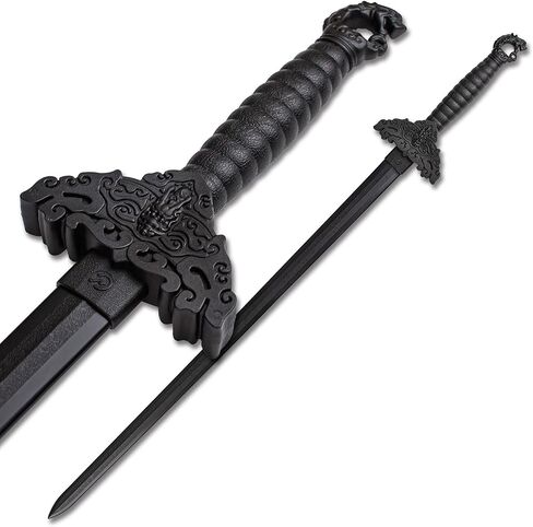 BladesUSA E503-PP سيف القرون الوسطى للتدريب على الفنون القتالية من مادة البولي بروبيلين، طول 34 بوصة، أسود in Kuwait