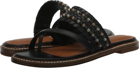 Lucky Brand Women's KAYKEY Flat Sandal, Stucco, 8.5 in Saudi Arabia