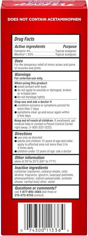 كريم تخفيف الألم الدقيق من تيلينول، كريم يدوكائين لتدفئة الألم بقوة 4% لآلام الظهر والركبة والمفاصل، سريع المفعول، كريم تخفيف الألم المتغلغل، رائحة خفيفة، 118 مل in Kuwait