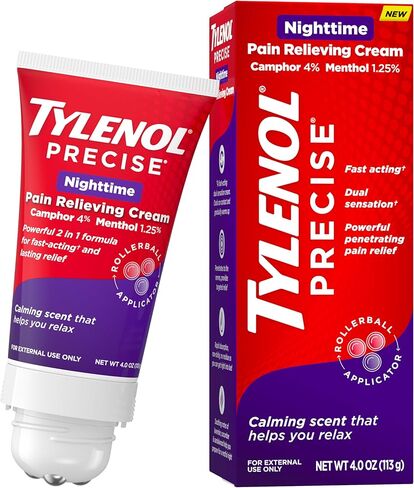 كريم تخفيف الألم الدقيق من تيلينول، كريم يدوكائين لتدفئة الألم بقوة 4% لآلام الظهر والركبة والمفاصل، سريع المفعول، كريم تخفيف الألم المتغلغل، رائحة خفيفة، 118 مل in Kuwait