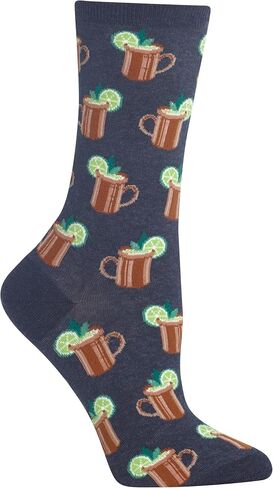 Hot Sox Women's Classic Novelty Crew Socks-1 Pair Pack-Fun & Cute Fashion Gifts, Pugs and Kisses Liner (Pink), 4-10 in Saudi Arabia