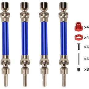 RCAWD Driveshaft Set for 1/8 Arrma Typhon 4x4 3s Blx, Typhon 4x4 550 Mega Upgrades, Drive Shaft Composite Slider Front Rear,4wd Buggy Hopups Parts Blue