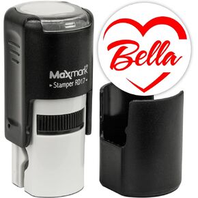 MaxMark Round Self Inking Emoji Stamp - Star - Purple Ink