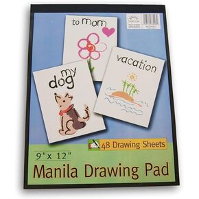 Artist's Manila Drawing Sketch Pad - 9 x 12 Inches