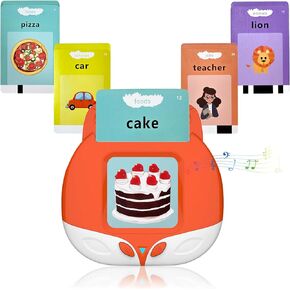 Talking Flash Cards for Children, 224 Sight Words Speech Therapy and Travel Toys for Kids, Autism Reading Machine, Preschool Educational Montessori Toys for 1-6 Years Toddlers