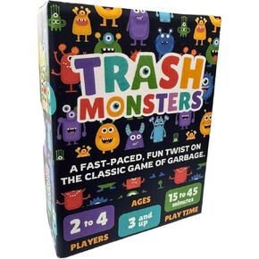 Trash Monsters Card Game – Easy Number Sequencing Game with Funny Monsters | Ages 3 for Kids & Family Nights | Simple to Learn