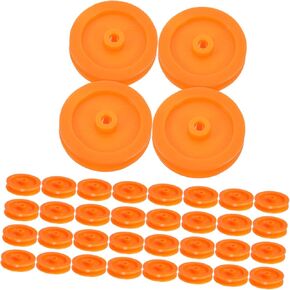 Homoyoyo 100pcs Plastic Pulley Wheels for Model Toys Versatile Mini Gears for and Remote Plastic Construction for Handicraft Assembly