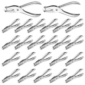 20 PCS Hole Punch ، 1/4 بوصة و 1/8 بوصة لكمة ثقب واحد ، ثقب مثقوب واحد ، ثقب الثقب للحرف ، العلامات ، التذاكر ، ورقة الدائرة للمنزل ، المكتب ، المدرسة