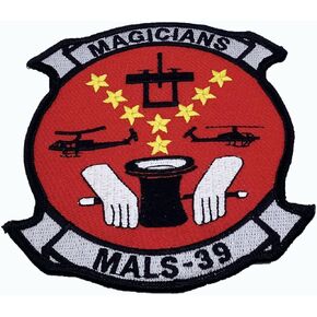 MALS-39 Magicians CH-46 Patch –Plastic Backing