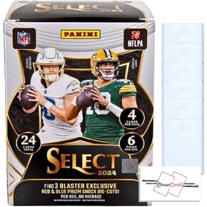 2024 Panini Select Football NFL Blaster Box with 24 Trading Cards + 6 Toploaders + StreetCards Magnet!