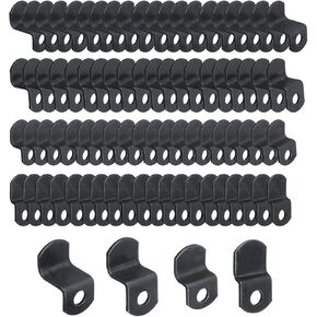 T Tulead Offset Canvas Clips Iron Z Shape Picture Framing Mirror Clips Supporting Clips 40PCS with Screws (1/8 Inch, 1/4 Inch, 3/8 Inch, 1/2 Inch)