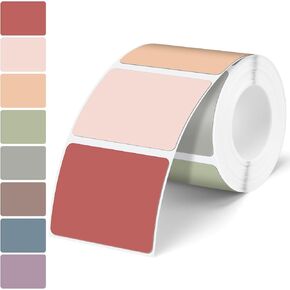 Ctosree 240 Pcs/ 1 Roll Square Thermal Sticker Labels Self Adhesive Direct Thermal Labels Multipurpose Printer Paper for DIY, Name Tag, 1.18 x 1.57 inches/ 30 x 40 mm(Vibrant Color)