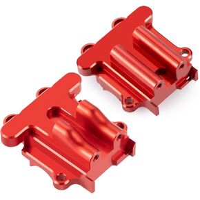 Aluminum Front Rear Diff Cover Set for Arrma 1/18 Granite Grom Typhon Grom Mega 380 & 1/14 Mojave Grom Mega 380 & 1/12 AWD NASCAR RC Car (Red)