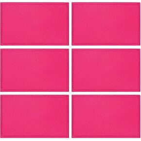 6-Pack Solid Pink Flag Blank Patch, 3.1" x 2" Rectangular Embroidered Patches Pure Color DIY Flags for Clothing/Hats/Backpacks/Vests/Jackets/Garments DIY Crafts in Saudi Arabia
