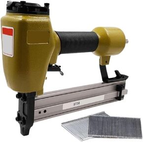 Oil-Free Pneumatic Staple Gun Air Stapler 16Ga ST38 Pneumatic Concrete Nailer Steel Nail Gun for Framing Wall Decoration Woodworking Fastening Tools