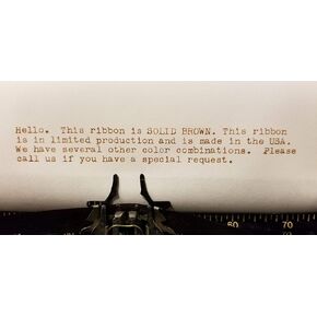Universal Typewriter Ribbons - Custom Color Twin Spool Typewriter Ribbons (Solid Brown)