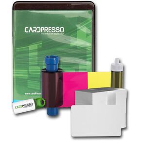 Fargo DTC4500e Supplies Kit: Color Ribbon, PVC Cards, Design Software