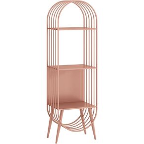Bookshelf 3-Story Floor-to-Ceiling Bookshelf Bedroom Storage Bookcase Office Storage Rack Living Room Metal Rack Display Rack Bookshelves and Bookcases