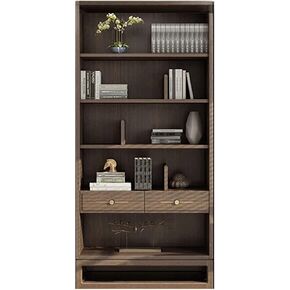 Bookshelf Creative Retro Bookcase Combination Cabinet Locker Office Study Rack Living Room Display Cabinet Office Storage Cabinet Bookshelves and Bookcases(A)