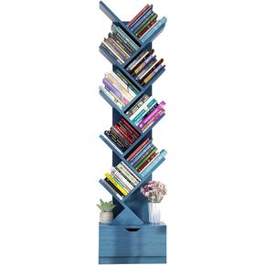 Bookshelf Tree-Shaped Bookshelf with Drawers Multi-Layer Display Rack Storage Rack Suitable for Living Room Study Office Storage Use Bookshelves and Bookcases