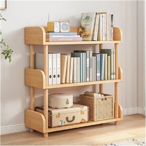 Small Bookshelf Small Bookshelf Storage Rack Next to the Desk Floor-Standing Multi-layer Storage Shelf Bedroom Living Room Cabinet Storage Rack for Storing Things for Office, Living Room(40X24X79CM)