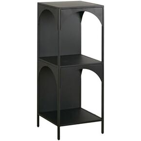 Small Bookshelf Creative Small Bookshelf Corner Storage Rack Wall Narrow Cabinet Iron Storage Cabinet Corner Corner Bookcase for Office, Living Room(Black,L)