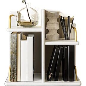 Bookshelf Desktop Bookshelf Multi-Layer Bookshelf Large-Capacity Office File Storage Rack Suitable for Living Room Study Office Bookshelves and Bookcases(A)