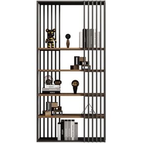 Bookshelf Floor Bookshelf Wrought Iron Office Rack Metal Display Rack Suitable for Living Room Study Office File Rack Storage Rack Bookshelves and Bookcases(100cm)
