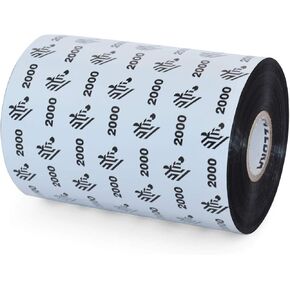 Zebra 2000 Standard Wax Ribbon - 4.33" Width (P/N 02000BK11045)