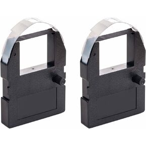 (2 Pack) Ribbon Cartridge for Pyramid 3500, 3700, 4000 Time Clocks, Black Ink, 4000R Compatible Replacement