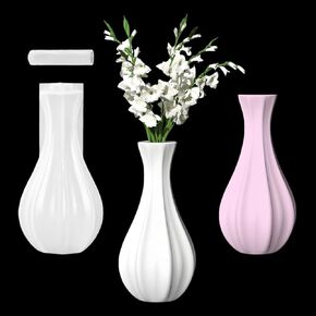 Flower Vase Silicone Mold, Tall Thin Vases Resin Mold for Epoxy, Display Ornament Molds for Resin Cement Plaster, DIY Flower Container, Home Decor Living Room Table Centerpieces (Narrow Vase)