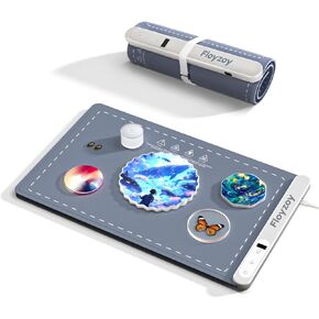 Resin Curing Mat, Full Surface Graphene Heating Pad for Epoxy Casting & Resin Molds with 6H Timer, 2H Fast Cure& Auto Shut-Off & Uniform Heat, Blue (Resin/Molds Not Included)