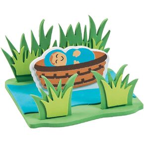 Fun Express Baby Moses Floating Craft Kit - Makes 12 - Religious Crafts for Kids and Sunday School Activities