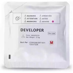 1PC DV226 Developer Powder Compatible with C256 C287 C367 C266 C7222 C7226 Printers(1 x 210g Yellow)