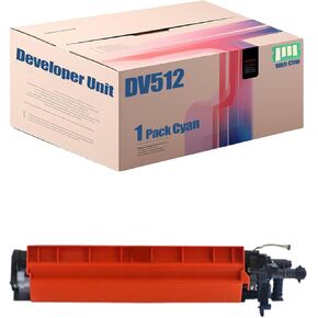 High-Yield DV512 Developer Unit Compatible for Konica Minolta Bizhub C224 C224e C284 C284e C364 C364e C454 C454e C554 C554e Printers, Easy Install, 600000 Pages (Black)