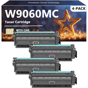 W9060MC W9061MC W9062MC W9063MC Toner Cartridges Compatible for HP, Quality Toner for HP Color Managed E55040DW E57540dn E57540C Printers, 1 Set