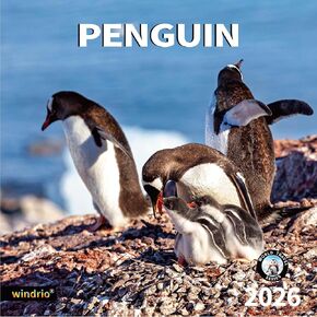 2026 Wall Calendar,Calendar 2026, July 2025 - December 2026, Wall Calendar Penguin, 12" x 24" Opened,Full Page Months Thick & Sturdy Paper for Gift Perfect Calendar Organizing & Planning