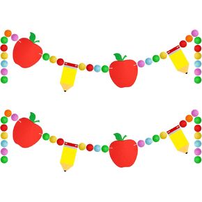2 PCS قلم رصاص محسّة الكرة بالفصول الدراسية إلى المدرسة بوم بوم بول جارلاند ملونة مصنوعة يدويًا محسوسًا قلم رصاص معلوفة لليوم الأول من زخرفة الفصول الدراسية للحفلات المدرسية in Kuwait