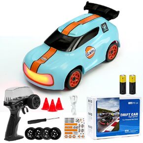 Sepytia 1:64 Scale Mini Drift Remote Control Car for Children-Off-Road Vehicle, 2.4ghz Frequency, LED Lights, 7 Colors of Light, 4 Light Modes, Type-c Charging, Suitable for Children Over 6 Years Old