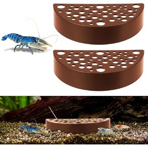2Pcs Shrimp Hides Hideout for Shrimp Protection and Enhanced Aquarium Decor, Durable and Easy to Install Shrimp Hideout for Fish Tank Accessories(Black)