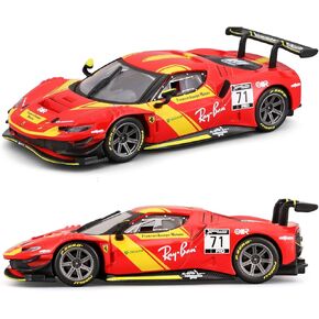 1:43 Model Car for B18-36313 Ferrari 296 GT3-2022, Red #71 Alloy Car Die Cast Car Model (296 GT3-2022, 71#)