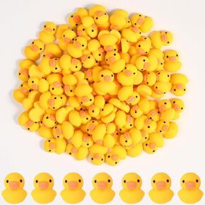 Mini Craft Ducks, 100 Pcs Tiny Flatback Resin Duckies Bulk for Embellishments DIY Craft Charms Party Decorations