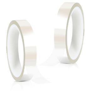 Heat Press Tape, 2 Rolls - 20mm x 33m Heat Resistant Tape, No Residue Sublimation Tapes for Sublimation Blanks Tumblers Mugs Fabrics, Adhesive Transfer Press Tapes (Clear)