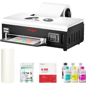 Procolored F8 DTF Apparel Printer A4 L800 Panda Transfer Machine مع وحدة تغذية لفة الدورة الدموية البيضاء (الطابعة+6 × 250 مل+100M فيلم)